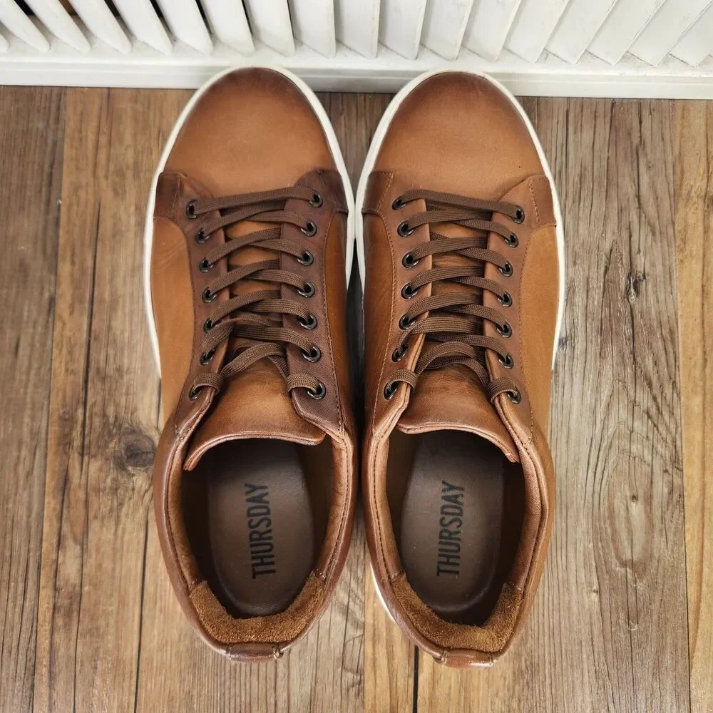 Thursday Boot Company Premier Low Top Sneakers Mens 11 Wide Brown Leather Shoes